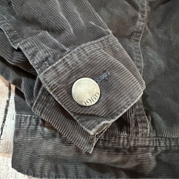 Gap Washed Black Corduroy Jacket Size large Grunge, Goth, 90s - Picture 4 of 8